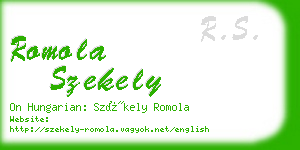 romola szekely business card